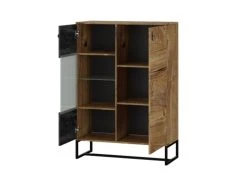 Best Mobilier Buffet Haut Industriel 93 Cm Bois / Gris -Boutique Maisons du Monde buffet haut industriel 93 cm bois gris 2