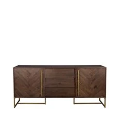 Dutchbone Buffet Haut Marron Et Laiton