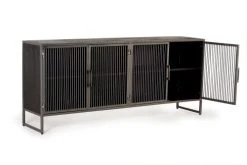 GINER Y COLOMER Buffet Indus En Manguier Et Métal Noir Et Gris -Boutique Maisons du Monde buffet indus en manguier et metal noir et gris 2