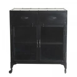 MACABANE Buffet Industriel 2 Portes 2 Tiroirs Métal Noir 9 MACABANE Buffet Industriel 2 Portes 2 Tiroirs Métal Noir -Boutique Maisons du Monde buffet industriel 2 portes 2 tiroirs metal noir 3