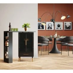 Alternative view of Kare Design Buffet Industriel Avec étagère Pivotante En Acier