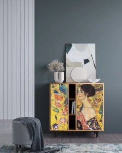 Alternative view of Storyz Buffet Jaune 3 Portes L 94 Cm