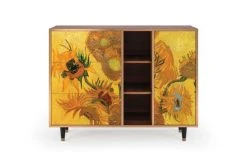 Storyz Buffet Jaune 3 Tiroirs Et 1 Porte L 125 Cm