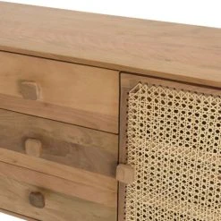 MACABANE Buffet Marron 2 Portes 3 Tiroirs Bois De Jamelonier Et Cannage 8 MACABANE Buffet Marron 2 Portes 3 Tiroirs Bois De Jamelonier Et Cannage -Boutique Maisons du Monde buffet marron 2 portes 3 tiroirs bois de jamelonier et cannage 2