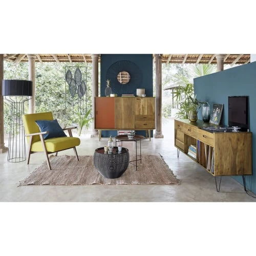 Maisons Du Monde Buffet Meuble à Vinyles En Acacia Massif 6 Maisons Du Monde Buffet Meuble à Vinyles En Acacia Massif – Image 6