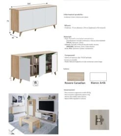 Dmora Buffet Moderne 3 Portes Effet Bois Et Blanc -Boutique Maisons du Monde buffet moderne 3 portes effet bois et blanc 5