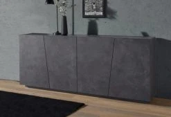 Alternative view of Dmora Buffet Moderne 4 Portes Effet Bois Gris Ardoise