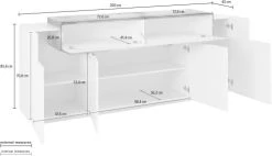 Dmora Buffet Moderne 5 Portes Effet Bois Blanc 7 Dmora Buffet Moderne 5 Portes Effet Bois Blanc -Boutique Maisons du Monde buffet moderne 5 portes effet bois blanc 3