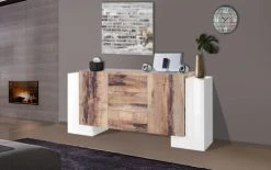 Alternative view of Dmora Buffet Moderne à 2 Portes Effet Bois Blanc