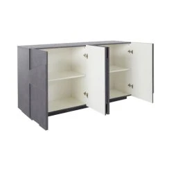 Dmora Buffet Moderne à 4 Portes Effet Bois Gris Cendre 8 Dmora Buffet Moderne à 4 Portes Effet Bois Gris Cendre -Boutique Maisons du Monde buffet moderne a 4 portes effet bois gris cendre 3