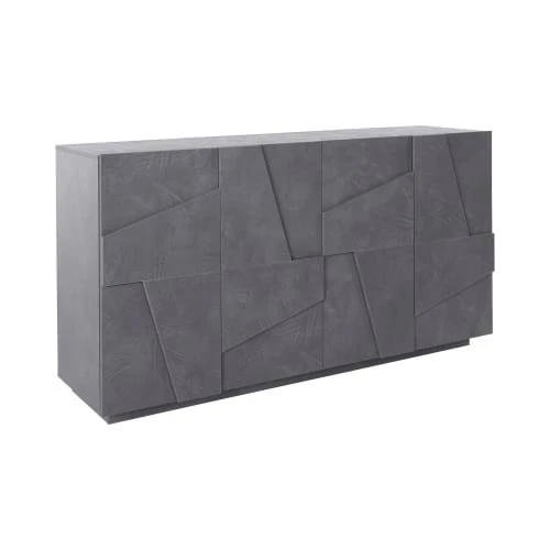 Dmora Buffet Moderne à 4 Portes Effet Bois Gris Cendre 1 Dmora Buffet Moderne à 4 Portes Effet Bois Gris Cendre