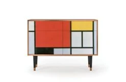 Boutique Maisons du Monde 44 Storyz Buffet Multicolore 2 Tiroirs Et 2 Portes L 115 Cm