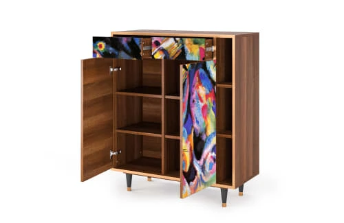 Storyz Buffet Multicolore 2 Tiroirs Et 2 Portes L 94 Cm 6 Storyz Buffet Multicolore 2 Tiroirs Et 2 Portes L 94 Cm – Image 6