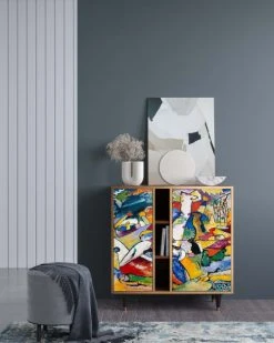 Alternative view of Storyz Buffet Multicolore 3 Portes L 94 Cm