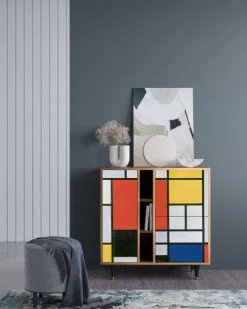 Boutique Maisons du Monde -Boutique Maisons du Monde buffet multicolore 3 portes l 94 cm 7