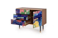 Storyz Buffet Multicolore 3 Tiroirs Et 1 Porte L 115 Cm -Boutique Maisons du Monde buffet multicolore 3 tiroirs et 1 porte l 115 cm 11