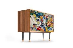 Storyz Buffet Multicolore 3 Tiroirs Et 1 Porte L 115 Cm -Boutique Maisons du Monde buffet multicolore 3 tiroirs et 1 porte l 115 cm 15