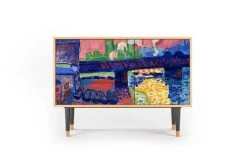 Storyz Buffet Multicolore 3 Tiroirs Et 1 Porte L 115 Cm