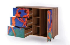 Storyz Buffet Multicolore 3 Tiroirs Et 1 Porte L 125 Cm -Boutique Maisons du Monde buffet multicolore 3 tiroirs et 1 porte l 125 cm 14