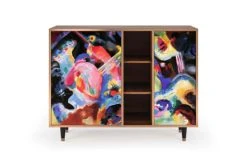 Storyz Buffet Multicolore 3 Tiroirs Et 1 Porte L 125 Cm