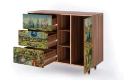 Storyz Buffet Multicolore 3 Tiroirs Et 1 Porte L 125 Cm -Boutique Maisons du Monde buffet multicolore 3 tiroirs et 1 porte l 125 cm 24