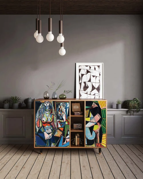 Storyz Buffet Multicolore 3 Tiroirs Et 1 Porte L 125 Cm 2 Storyz Buffet Multicolore 3 Tiroirs Et 1 Porte L 125 Cm – Image 2