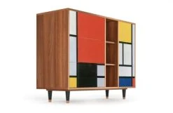 Storyz Buffet Multicolore 3 Tiroirs Et 1 Porte L 125 Cm -Boutique Maisons du Monde buffet multicolore 3 tiroirs et 1 porte l 125 cm 3