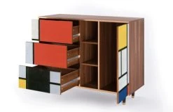 Storyz Buffet Multicolore 3 Tiroirs Et 1 Porte L 125 Cm -Boutique Maisons du Monde buffet multicolore 3 tiroirs et 1 porte l 125 cm 4
