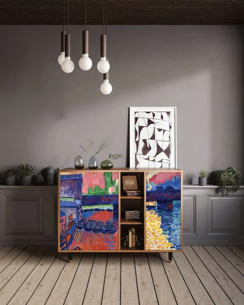 Storyz Buffet Multicolore 3 Tiroirs Et 1 Porte L 125 Cm 5 Storyz Buffet Multicolore 3 Tiroirs Et 1 Porte L 125 Cm – Image 5