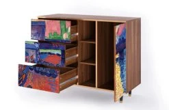 Storyz Buffet Multicolore 3 Tiroirs Et 1 Porte L 125 Cm 11 Storyz Buffet Multicolore 3 Tiroirs Et 1 Porte L 125 Cm -Boutique Maisons du Monde buffet multicolore 3 tiroirs et 1 porte l 125 cm 9