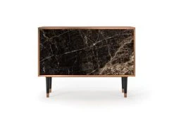 Storyz Buffet Noir 2 Tiroirs Et 2 Portes L 115 Cm