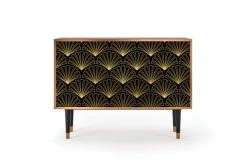 Storyz Buffet Noir 2 Tiroirs Et 2 Portes L 115 Cm