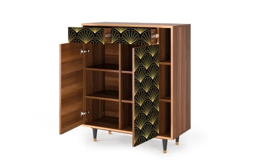 Storyz Buffet Noir 2 Tiroirs Et 2 Portes L 94 Cm 6 Storyz Buffet Noir 2 Tiroirs Et 2 Portes L 94 Cm – Image 6