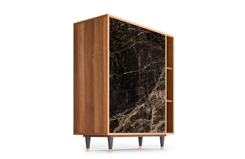 Storyz Buffet Noir 2 Tiroirs Et 2 Portes L 94 Cm 4 Storyz Buffet Noir 2 Tiroirs Et 2 Portes L 94 Cm – Image 4