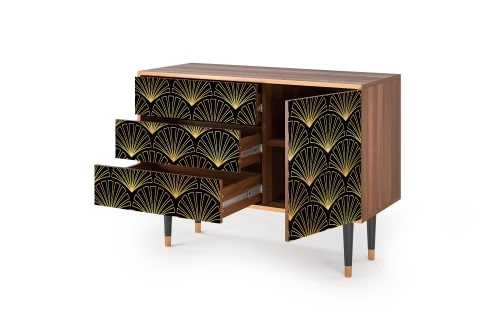 Storyz Buffet Noir 3 Tiroirs Et 1 Porte L 115 Cm 6 Storyz Buffet Noir 3 Tiroirs Et 1 Porte L 115 Cm – Image 6