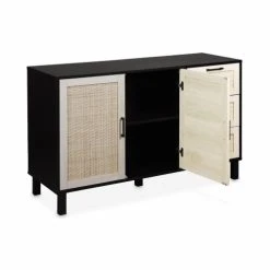 Alice's Garden Buffet Noir Et Cannage 120 X 40 X 75cm - 3 Tiroirs, 2 Portes 9 Alice's Garden Buffet Noir Et Cannage 120 X 40 X 75cm - 3 Tiroirs, 2 Portes -Boutique Maisons du Monde buffet noir et cannage 120 x 40 x 75cm 3 tiroirs 2 portes 3