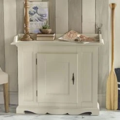 Alternative view of Robin Des Bois Buffet Patiné 1 Porte 110 Cm Blanc