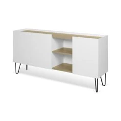 TEMAHOME Buffet Placage Chêne Clair Et Blanc -Boutique Maisons du Monde buffet placage chene clair et blanc 2