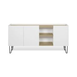 Boutique Maisons du Monde 42 TEMAHOME Buffet Placage Chêne Clair Et Blanc