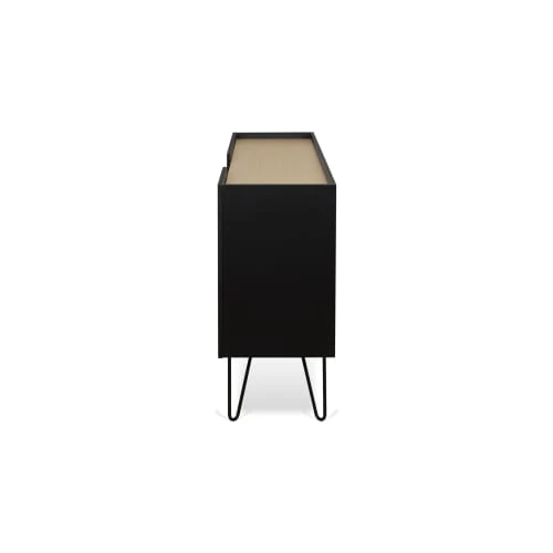 TEMAHOME Buffet Placage Chêne Clair Et Noir 6 TEMAHOME Buffet Placage Chêne Clair Et Noir – Image 6
