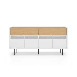 TEMAHOME Buffet Placage Noyer Et Noir Laqué -Boutique Maisons du Monde buffet placage chene et blanc laque radio