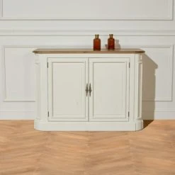 Robin Des Bois Buffet Plateau Chêne 2 Portes Blanc -Boutique Maisons du Monde buffet plateau chene 2 portes blanc 2