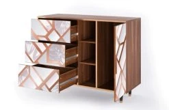 Storyz Buffet Rose Clair 3 Tiroirs Et 1 Porte L 125 Cm -Boutique Maisons du Monde buffet rose clair 3 tiroirs et 1 porte l 125 cm 4