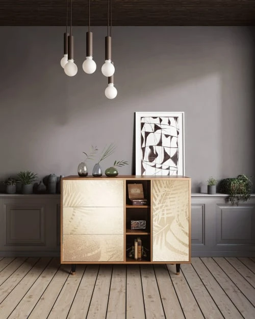 Storyz Buffet Sable 3 Tiroirs Et 1 Porte L 125 Cm 2 Storyz Buffet Sable 3 Tiroirs Et 1 Porte L 125 Cm – Image 2