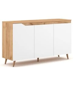 CALICOSY Buffet Scandinave 3 Portes L140 Cm - Décor Blanc Et Bois Clair 9 CALICOSY Buffet Scandinave 3 Portes L140 Cm - Décor Blanc Et Bois Clair -Boutique Maisons du Monde buffet scandinave 3 portes l140 cm decor blanc et bois clair 3