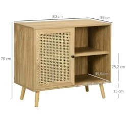 HOMCOM Buffet Style Bohème Porte étagère 2 Niches Aspect Bois Manguier Rotin 7 HOMCOM Buffet Style Bohème Porte étagère 2 Niches Aspect Bois Manguier Rotin -Boutique Maisons du Monde buffet style boheme porte etagere 2 niches aspect bois manguier rotin 2