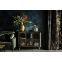 Alternative view of Dutchbone Buffet Style Industriel En Métal Noir Patiné