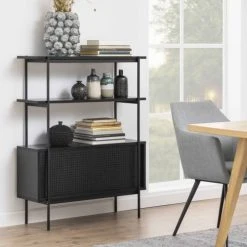 Alternative view of Oviala Buffet Style Industriel Noir