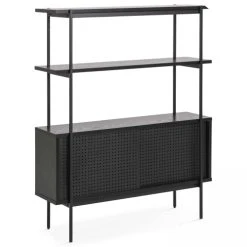 Oviala Buffet Style Industriel Noir