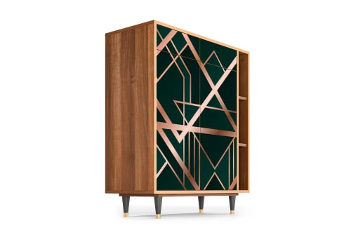 Storyz Buffet Vert 2 Tiroirs Et 2 Portes L 94 Cm 4 Storyz Buffet Vert 2 Tiroirs Et 2 Portes L 94 Cm – Image 4